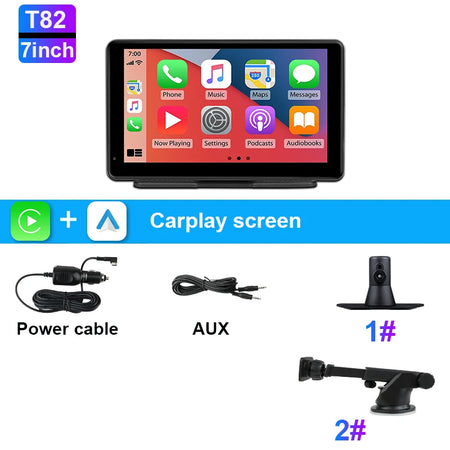 JMCQ 10 Inch CarPlay Screen &ndash; Wireless CarPlay Android Auto 7 inch