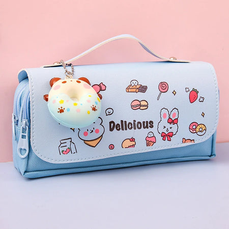 JETTING Cute Cat Double Layer Pencil Case
