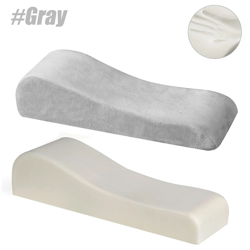1Pair Office Chair Arm Pads &ndash; Premium Memory Foam with Cooling Gel Top Gray