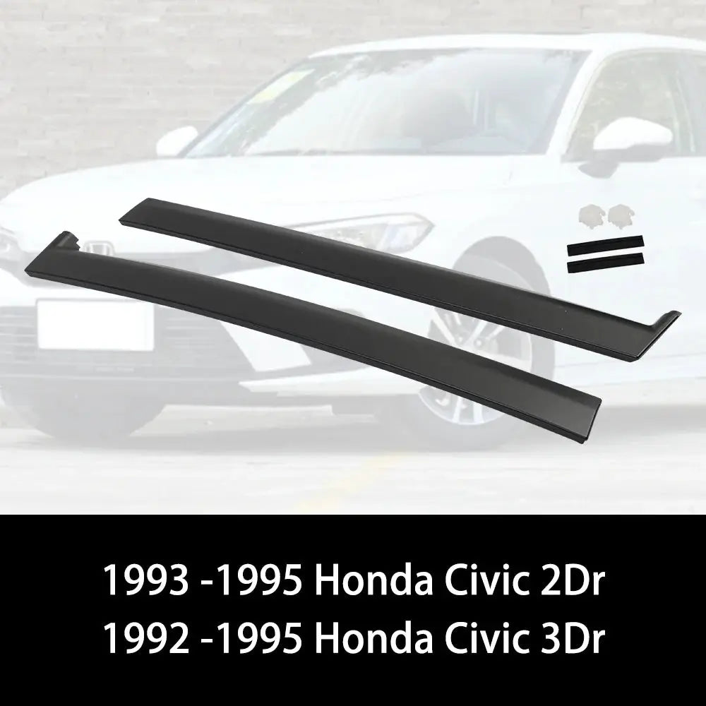 Door Garnish Trim Pillar Fit for Honda Civic 2Dr 3Dr 1992-1995 Windshield A-Pillar Trim Molding 72430-SR3-003 72470-SR3-003 by InterCyprus Trading Ltd