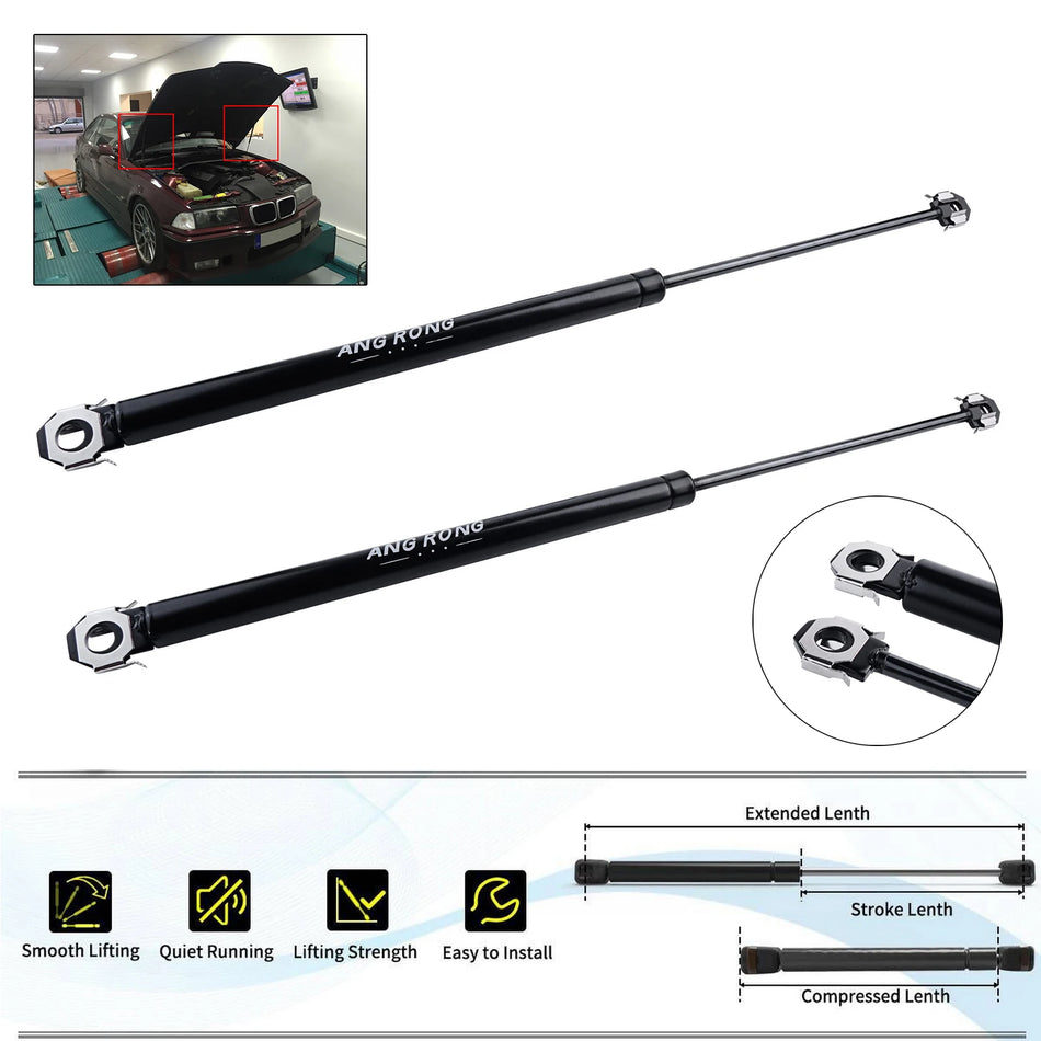 1 Pair Front Bonnet Gas Struts 415mm for BMW 3 Series E36 Coupe Convertible