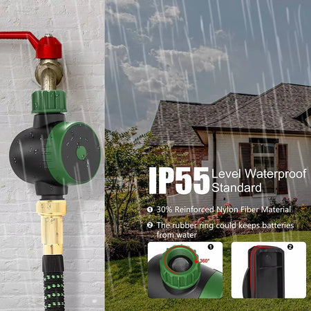 JUANJUAN SOP18B Water Timer - IP55 Waterproof Irrigation