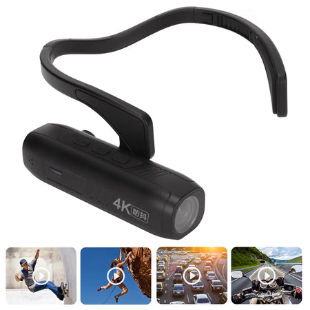 4K Head Mounted Camera &ndash; Waterproof Wearable Design for Outdoor Sports