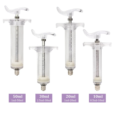 JIECARE Animal Syringe For Farm Animals - Reusable Syringe
