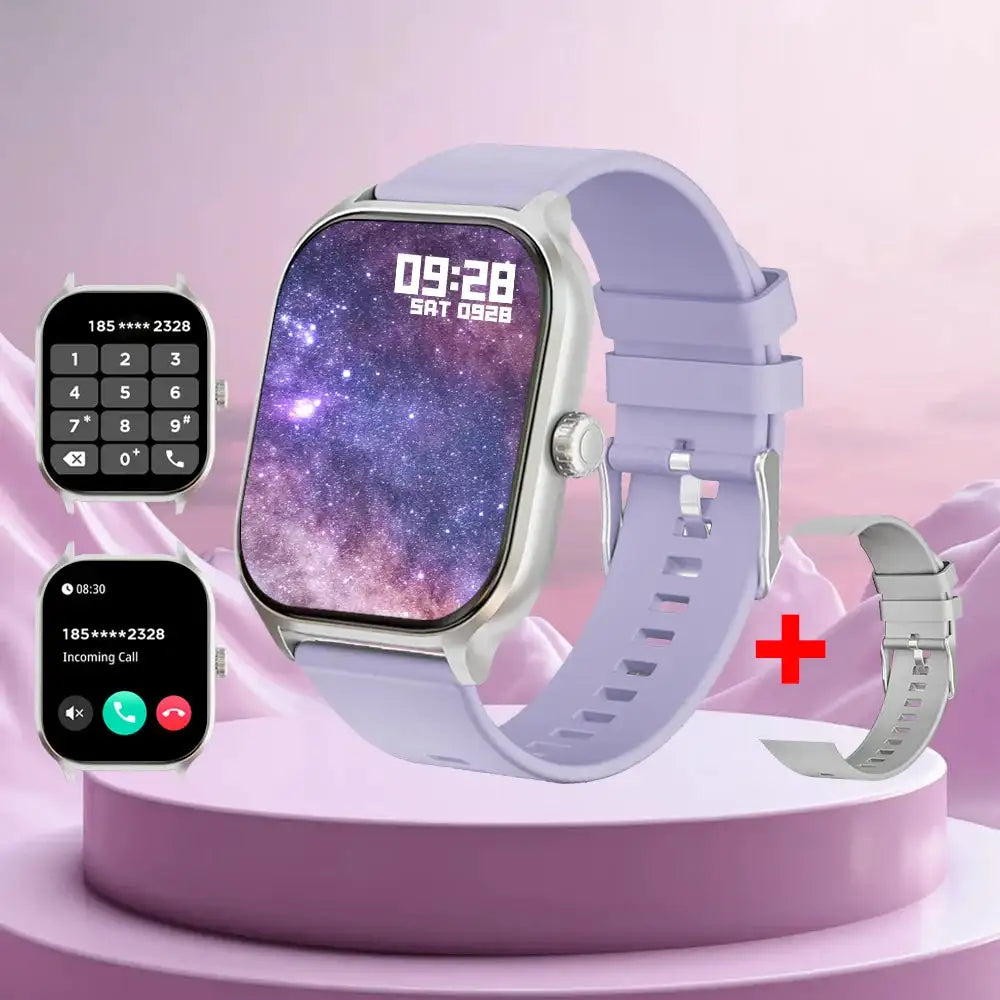 LAXASFIT 2025 Smart Watch 2.01 Inch Screen IP68 Waterproof Purple