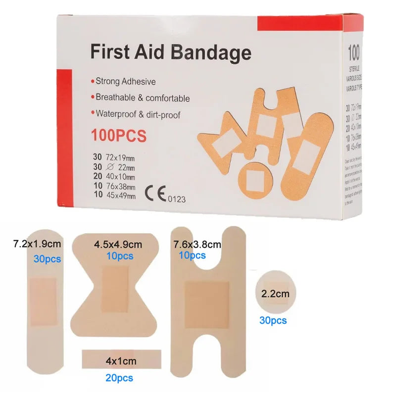 100Pcs First Aid Waterproof Wound Plaster &ndash; Antibacterial