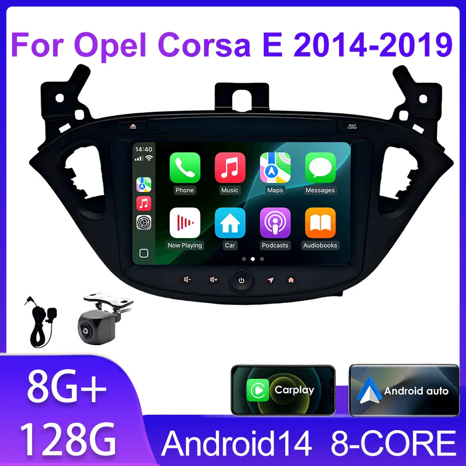 8-calowy radioodtwarzacz samochodowy Android do Opla Corsy E z nawigacją CarPlay, BT5.0, WiFi