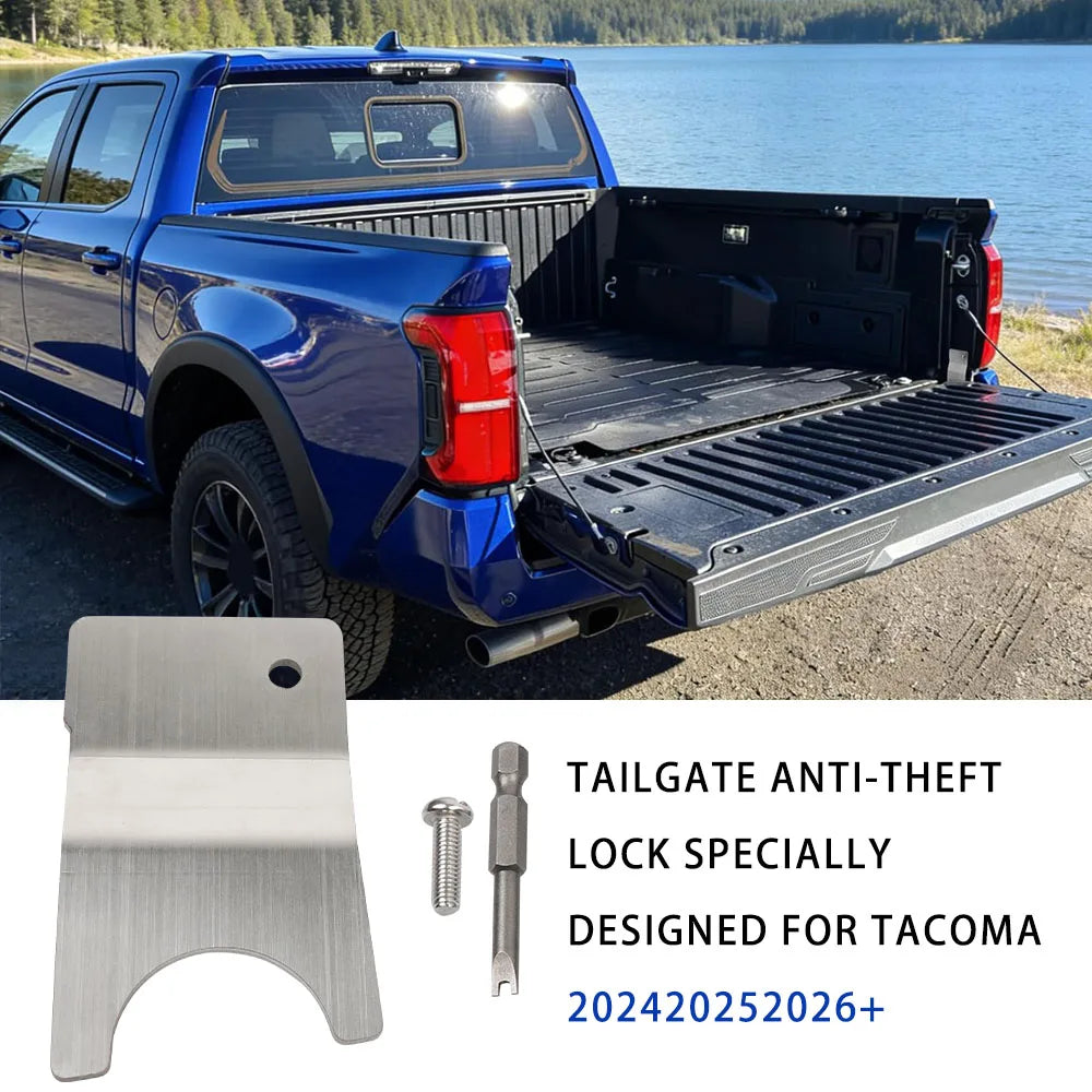 1 Set Tailgate Anti-Theft Lock Truck Bed Tailgate Locks Protector Compatible with Toyota Tacoma Accessories 2026-2024 by InterCyprus Trading Ltd