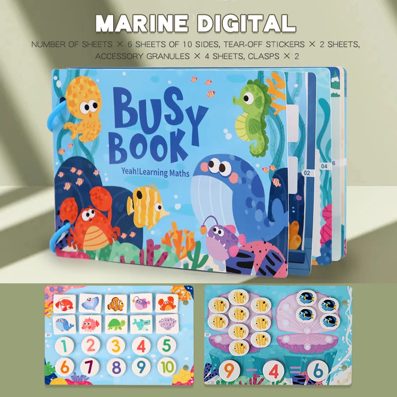 Montessori Baby Busy Book - Early Learning Toy for Babies DATGO 2