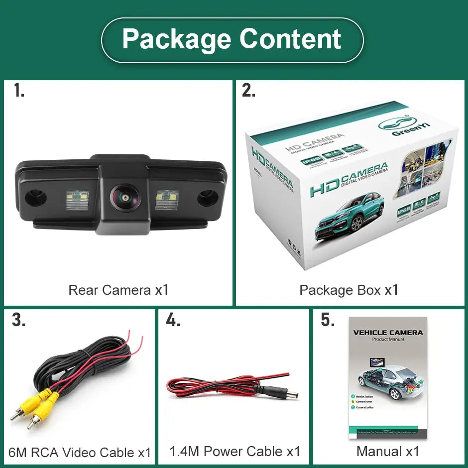CCD AHD1080P Night Vision Car License Plate Light Rear View Camera For Subaru Forester Outback Impreza Toyota Prado 2010-2014 by InterCyprus Trading Ltd