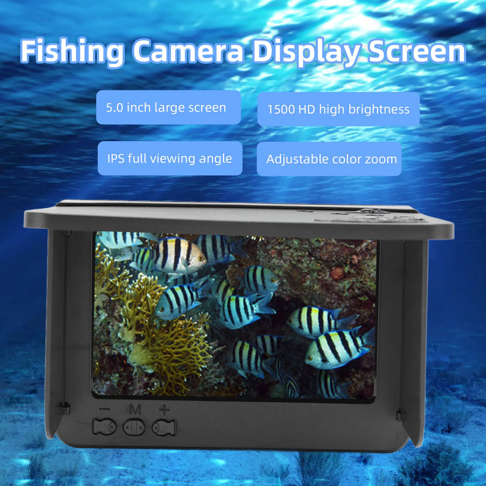 Fish Finder Display Screen with Adjustable Backlight and Sunvisor