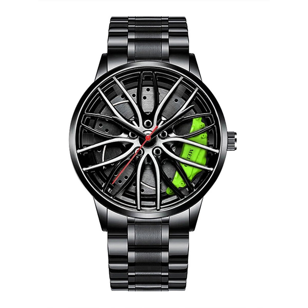Yolako Men's Quartz Sports Watch with Stylish Stainless Steel Band green