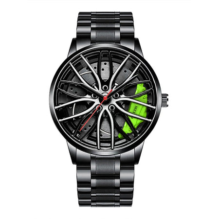 Yolako Men's Quartz Sports Watch with Stylish Stainless Steel Band green
