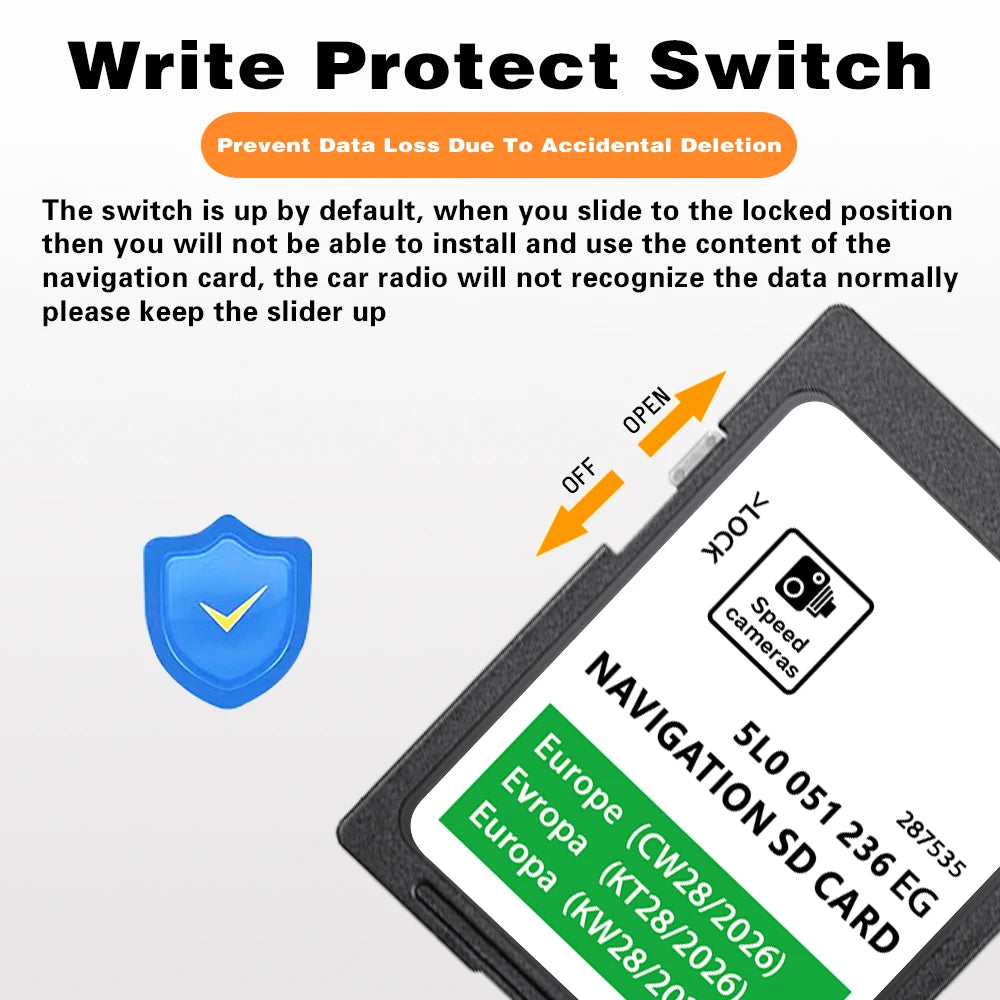 Skoda Kodiaq 2016-2020 GPS SD Card &ndash; 32GB EU Navigation