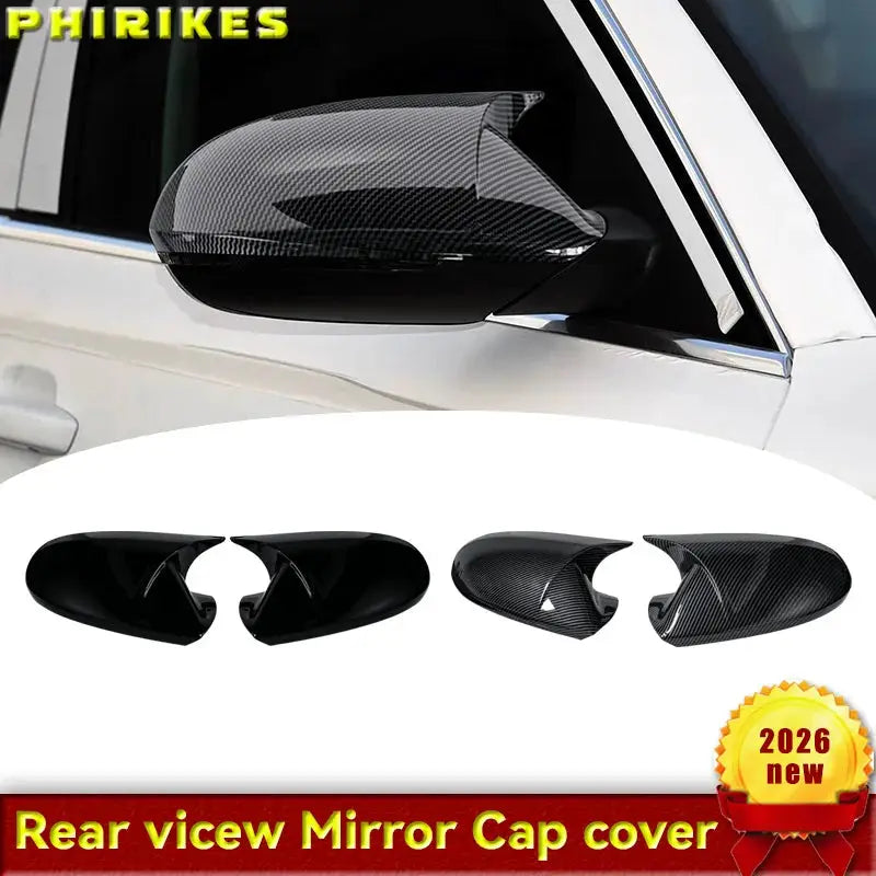 2PCS Carbon Fiber Car Sticker Side Mirror Cover For Audi A6 C7 S6 RS6 2012-2018 Door Wing Cap by InterCyprus Trading Ltd