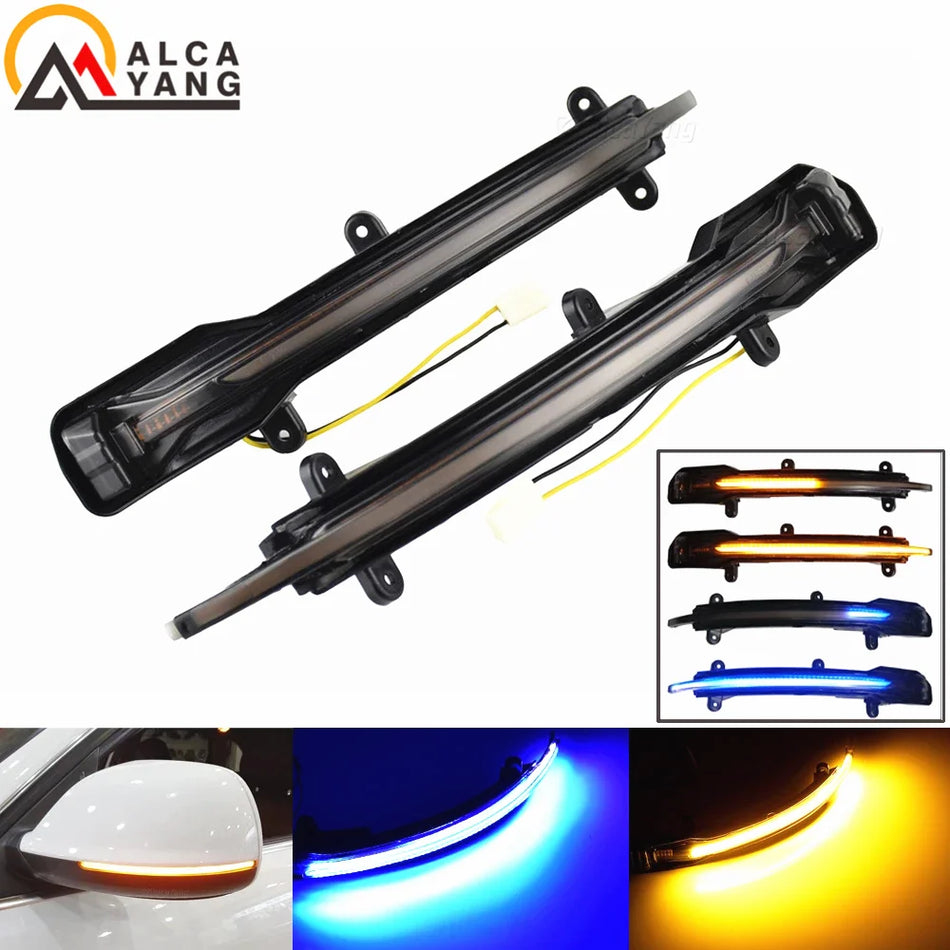 Sinalizador LED Dinâmico Com Efeito Fluido Para Audi Q5 SQ5 8R Q7 SQ7