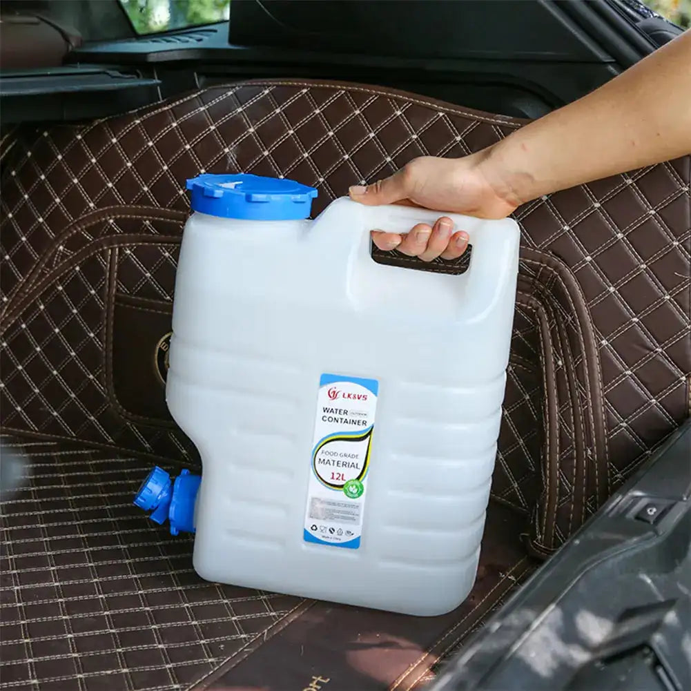 12L Portable Water Storage Bucket With Faucet Camping Car