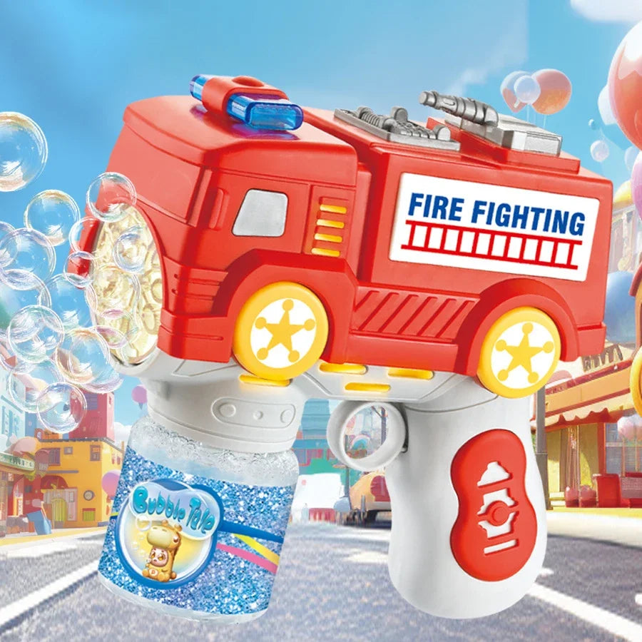Bubble Gun Police Car Fire Truck - Lighting Function fire engine