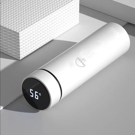 Car 500ml Intelligent Temperature Cup - Auto Temp Display White