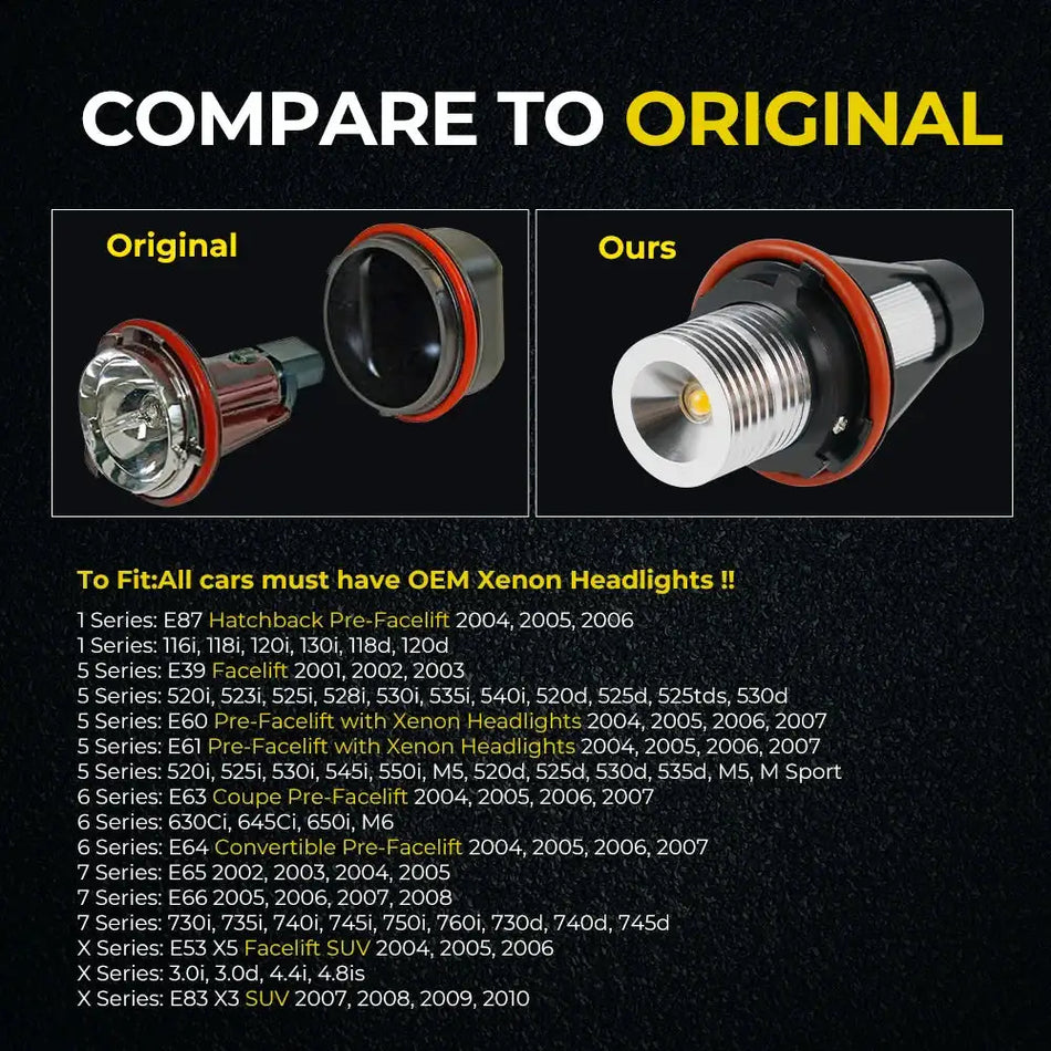 Luces de Marcador de Ojos de Ángel LED BMW CANBUS Multicolor 2 Pcs