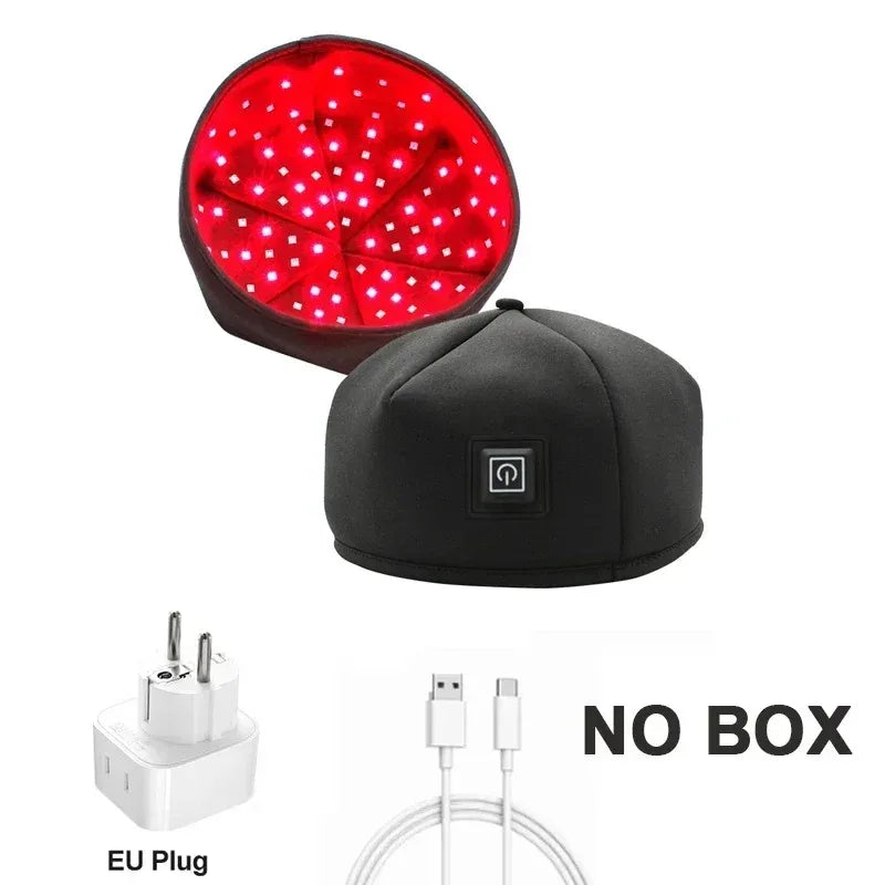 2025 Red Light Therapy Cap &ndash; Infrared Hair Growth Therapy Black-EU-No Box