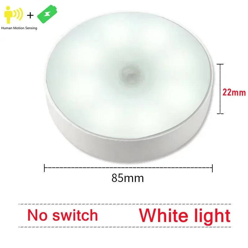 Smart LED Motion Sensor Light NO switch-White / 5 PCS