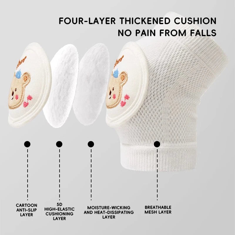 Baby Knee Pads For Crawling &ndash; Breathable Mesh Comfort