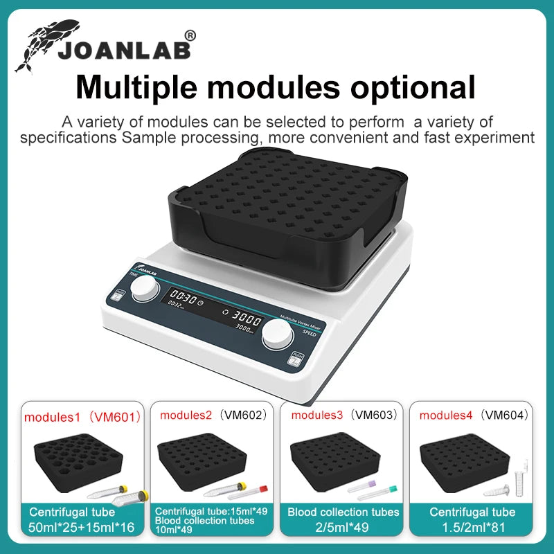 JOANLAB Vortex Mixer VM-600 &ndash; High-Speed 3000rpm Oscillation