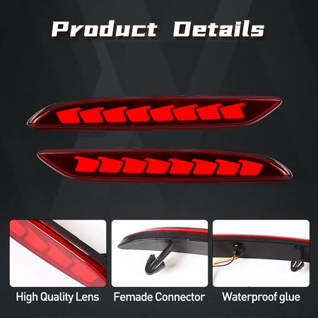 LED Rear Bumper Reflector Light For Chevrolet Cavalier 2020 2021 2022 Brake Warning Dynamic Turn Signal Lamp Car Accessories 12V by InterCyprus Trading Ltd