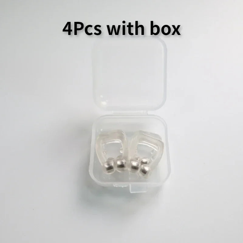2 4 6pcs Magnetic Anti Snore Nose Clips &ndash; Easy Breathing 4pcs with box