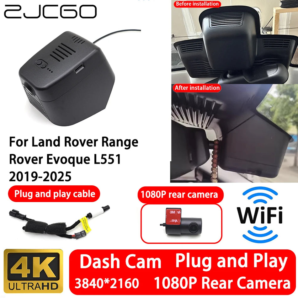 Dash Cam 4K Priekšējā un Aizmugurējā Land Rover Range Rover Evoque L551