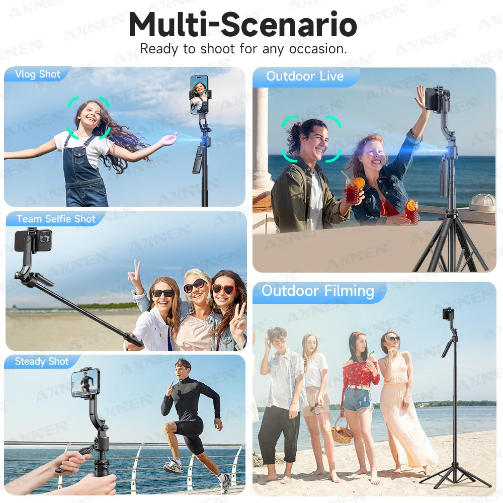 C17 AI Smart Gimbal Tripod &ndash; 360 Degree Auto Face Tracking
