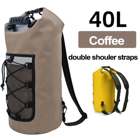 40L Floating Dry Bag &ndash; Floating Waterproof Dry Bag Outdoors Coffee 40L