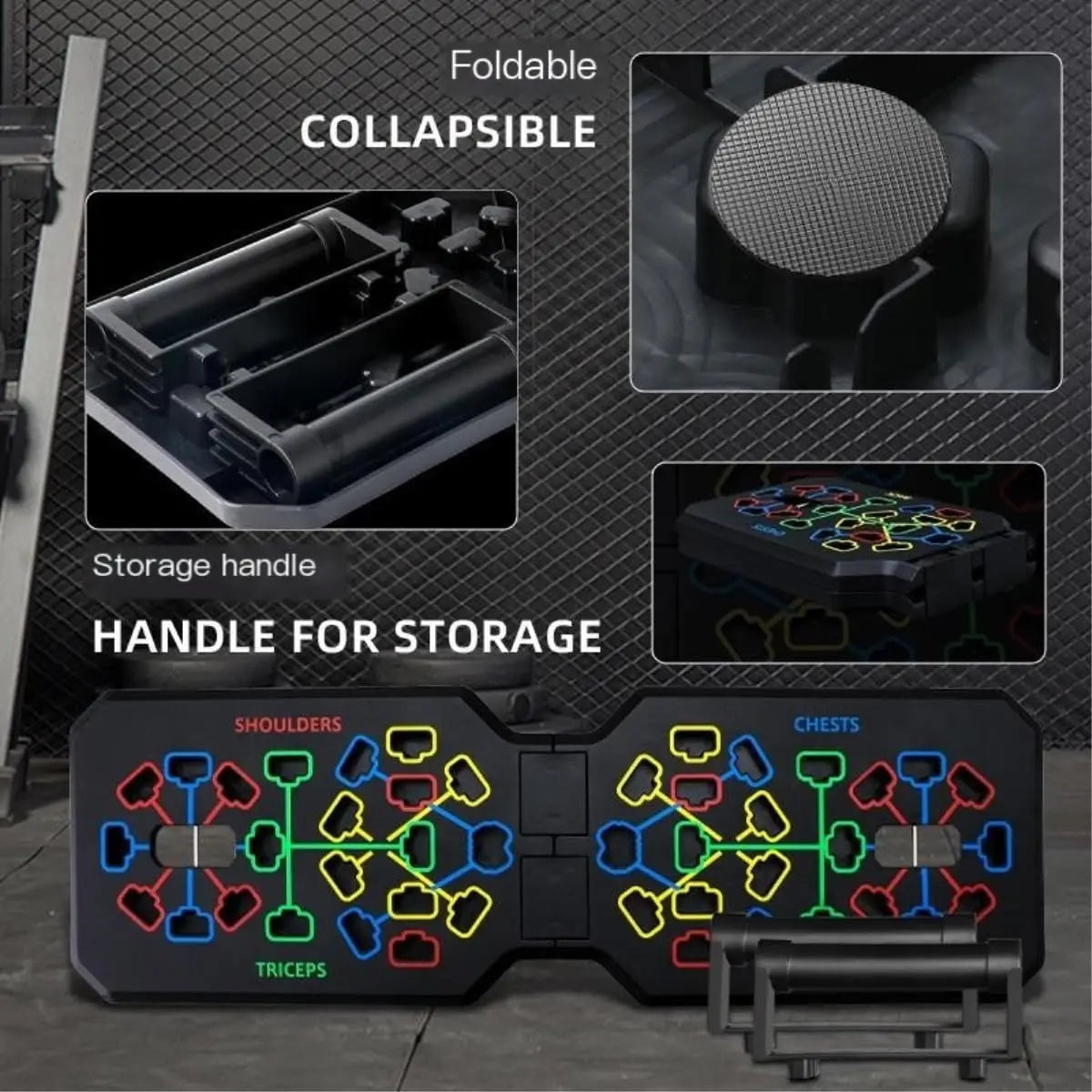 Foldable Push Up Board Set With Handles &ndash; Full Body Training