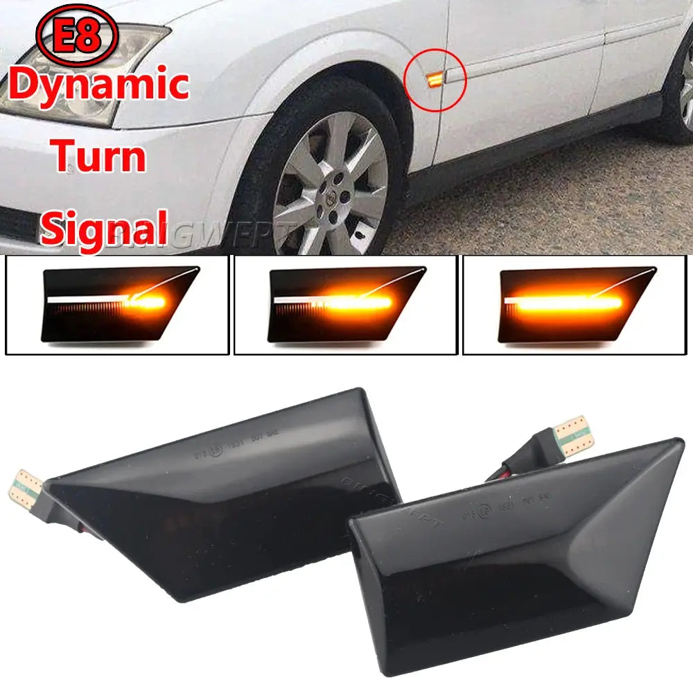 2PCS For Opel Vectra C 2002-2008 For Opel Signum 2003-2008 Led Dynamic Side Marker Turn Signal Light Sequential Blinker by InterCyprus Trading Ltd