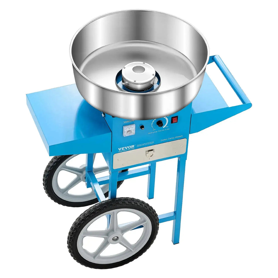 Cotton Candy Machine With Cart And Stainless Bowl
