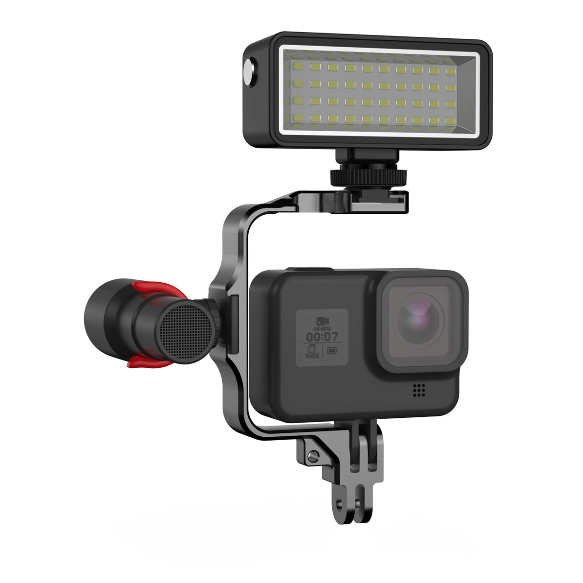 Waterproof LED Diving Fill Light &ndash; Durable Aluminum Bracket for Action Cameras