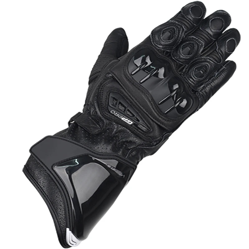 Two-X GP Pro Leather Motorcycle Racing Gloves - Full Finger, Unisex