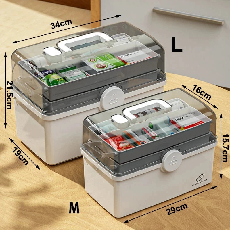 Large Capacity Home Medicine Box &ndash; Durable ABS Construction