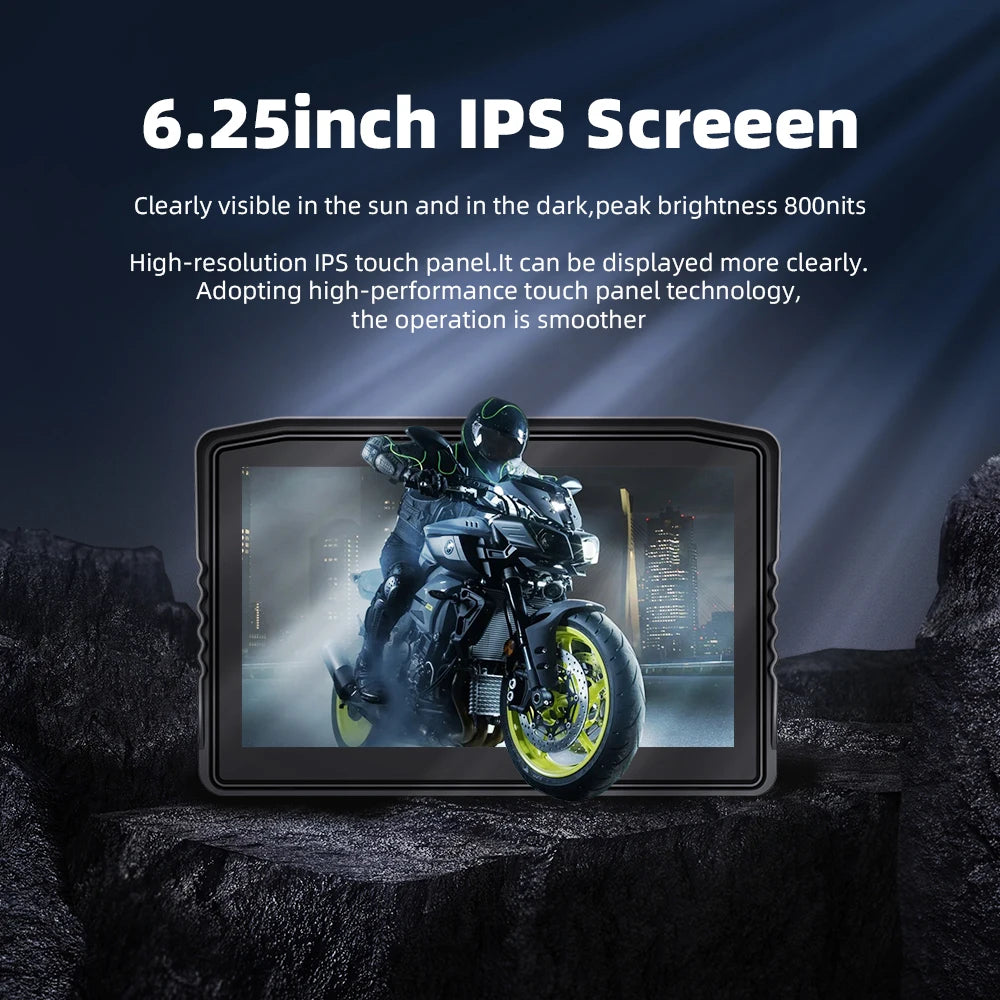 EKIY 6.25 Inch Portable Digital Dashboard &ndash; Wireless CarPlay and Anti Theft Screen