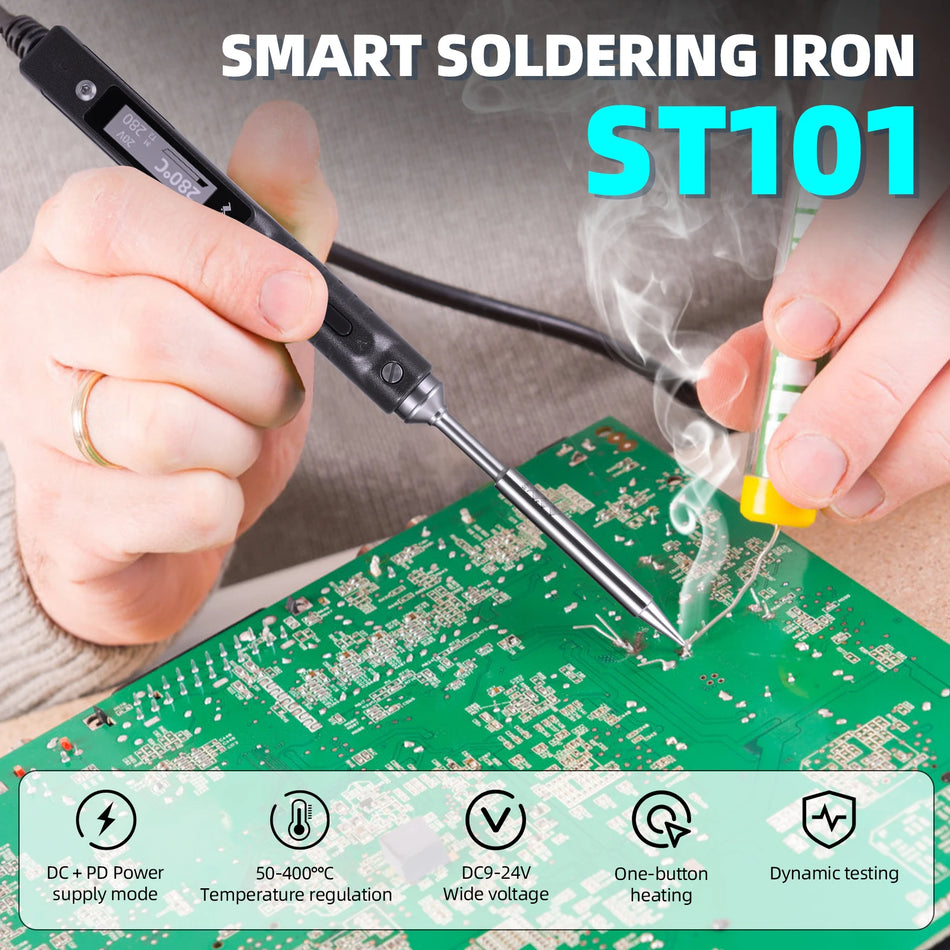 65W TS101 Κολλητήρι Με Έξυπνη Θερμοκρασία LCD DC5525