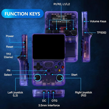 R36S Retro Handheld Video Game Console - 3.5&quot; IPS Screen, 128GB Storage