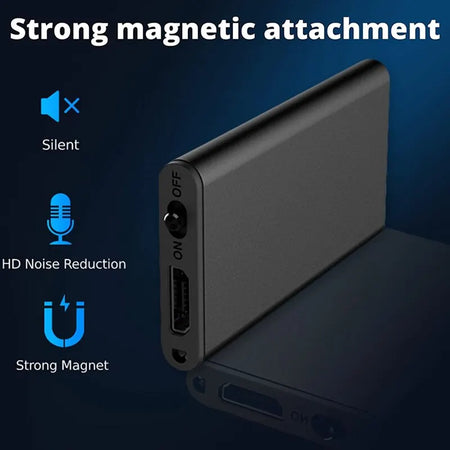 Ultra-Thin Mini Voice Recorder with Sound Activation &amp; HD Noise Reduction