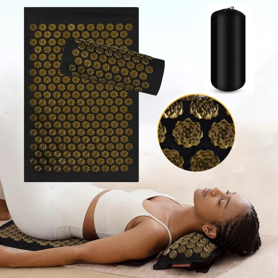 Akupressurmåtte tre dele sæt med pigge til afslapning