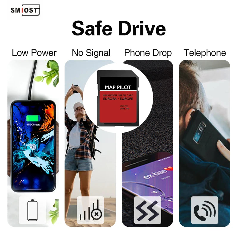 8GB SD Card Europe Map For Mercedes Becker &ndash; 2023 GPS