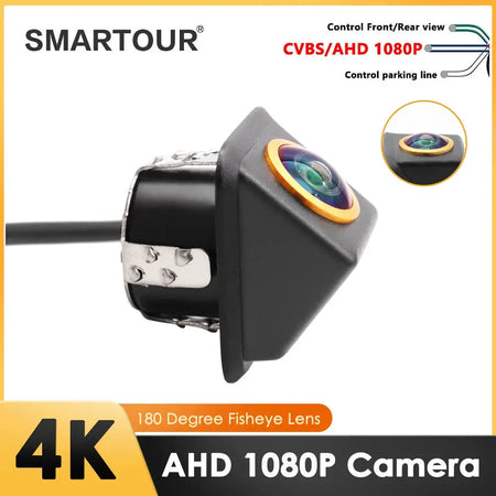 4K 180 Degree Wide Angle Car Universal Reverse Rear View Camera Color Image Video Night Vision Auto Backup Waterproof Camera 12V by InterCyprus Trading Ltd