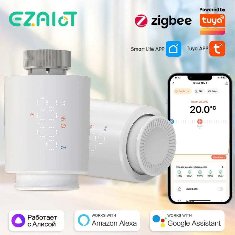 Tuya ZigBee Smart Radiator Valve TRV &ndash; Works With Alexa