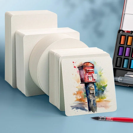Watercolor Paper Cards for Painting - Portable Blank Postcard with Professional Watercolor Paper