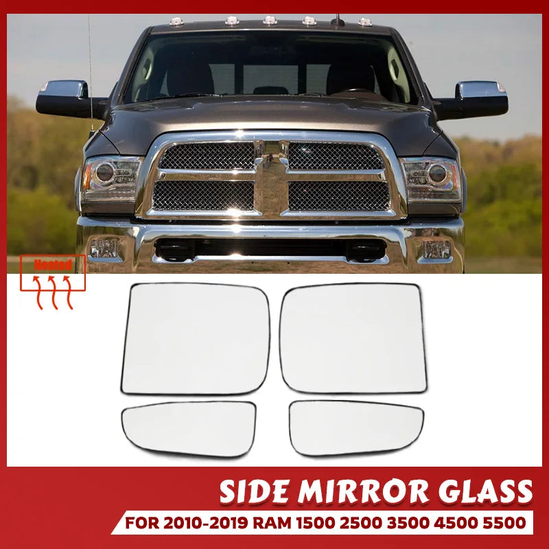 Стъкло на отопляемо странично огледало Dodge Ram 1500 2010 2020 Дясно Ляво