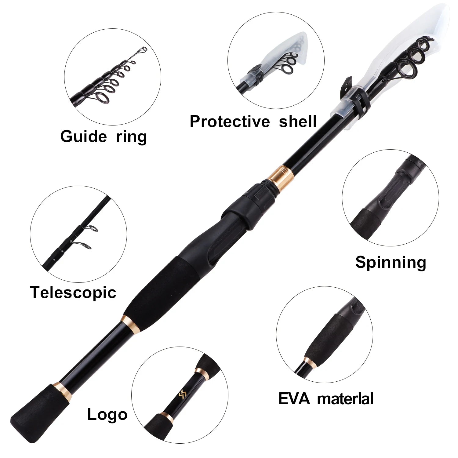 Sougayilang Telescopic Fishing Rod - Ultralight Carbon Fiber Spinning/Casting